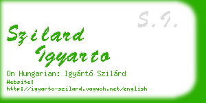 szilard igyarto business card