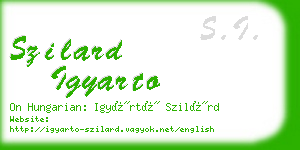 szilard igyarto business card